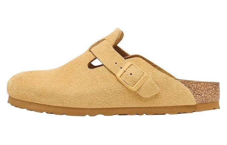 (Women) Birkenstock Boston Suede Leather 'Latte Cream' 1027752
