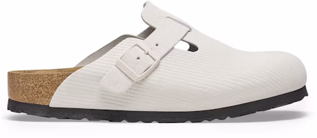 (Women) Birkenstock Boston Suede Leather Embossed 1025252 'Corduroy Antique White' 1025252/1025270 (Women) Birkenstock Boston Suede Leather Embossed 1025252 'Corduroy Antique White' 1025252/1025270