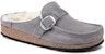 (W) Sandal Birkenstock Buckley Shearling Suede Narrow Fit 'Whale Gray' 1020671