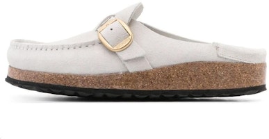 (Women) Birkenstock Buckley Suede Leather Embossed Corduroy Narrow Fit 'Antique White' 1025232 (Women) Birkenstock Buckley Suede Leather Embossed Corduroy Narrow Fit 'Antique White' 1025232