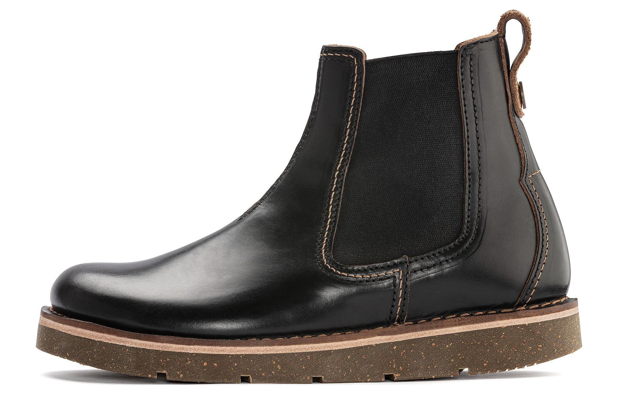 (W) Birkenstock Chelsea Boot 'Vintage Round Toe Black Leather'