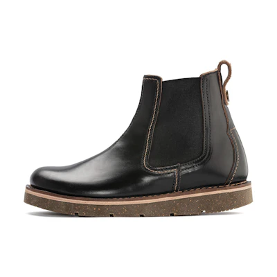 (W) Birkenstock Chelsea Boot 'Vintage Round Toe Black Leather'