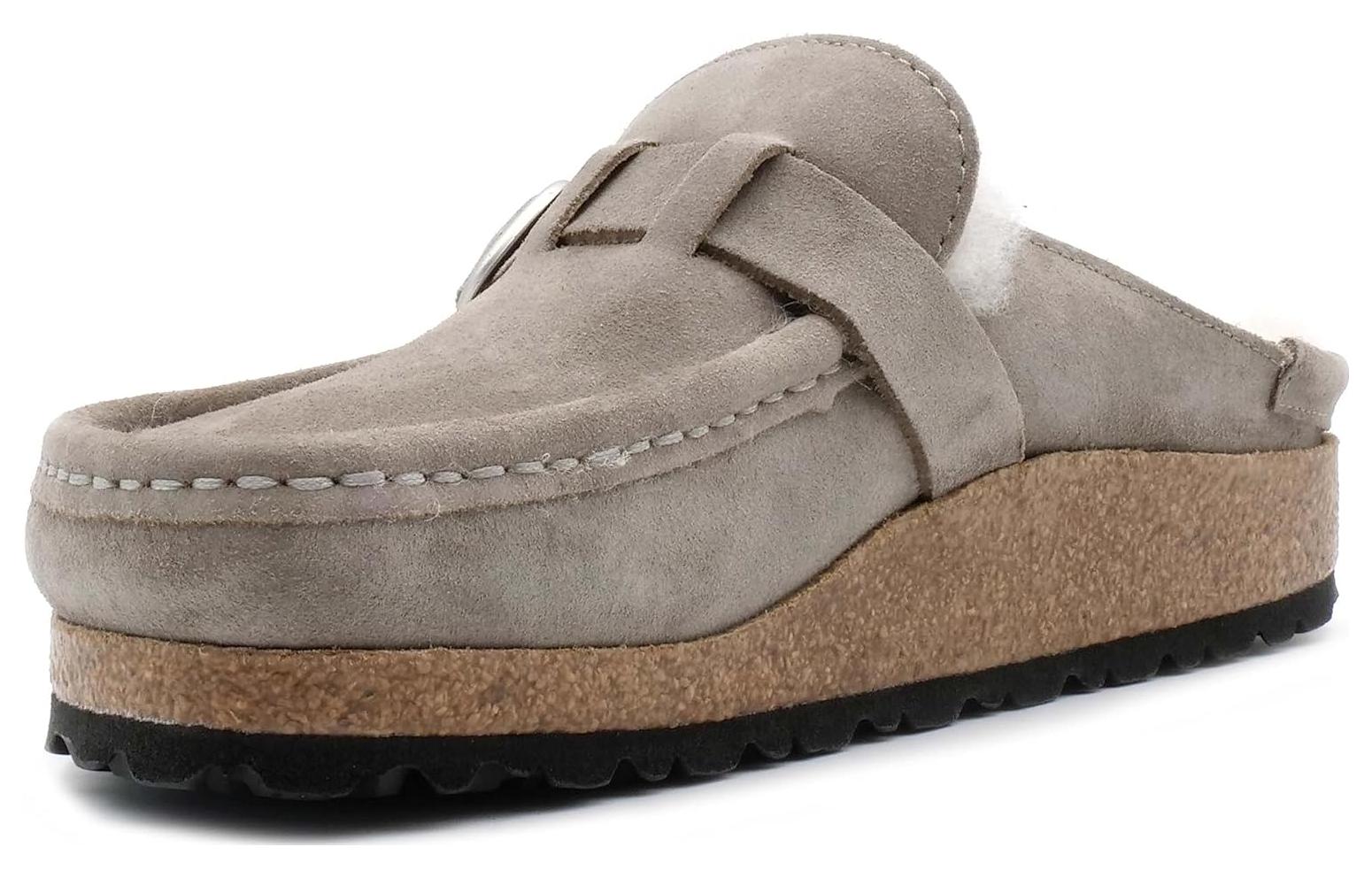 (W) Birkenstock Coin Gray Brown 'Velvet Fashion Slide' 圖 4