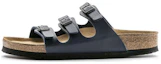 Buy (Women) Birkenstock Comfort Leather Platform Slide 'Blue Regular' 0554711