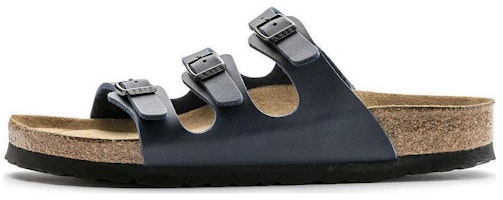 (Women) Birkenstock Comfort Leather Platform Slide 'Blue Regular' 0554711 (Women) Birkenstock Comfort Leather Platform Slide 'Blue Regular' 0554711