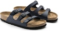 Lookbook (Women) Birkenstock Comfort Leather Platform Slide 'Blue Regular' 0554711
