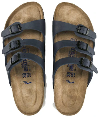(Women) Birkenstock Comfort Leather Platform Slide 'Blue Regular' 0554711 Shop (Women) Birkenstock Comfort Leather Platform Slide 'Blue Regular' 0554711
