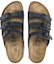 Shop (Women) Birkenstock Comfort Leather Platform Slide 'Blue Regular' 0554711