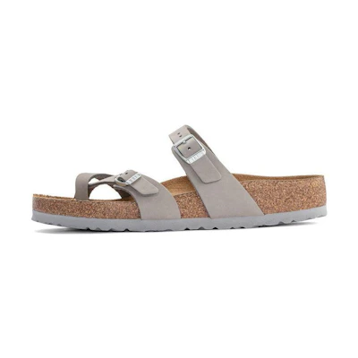 (W) Birkenstock CMFT Round Toe Slide 'Dove Grey'