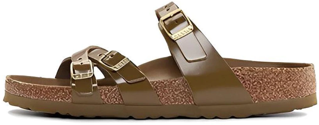 (W) Birkenstock Franca Kulit Asli Fit Sempit Sandal 'High Shine Mud Green' 1024249 Buy (W) Birkenstock Franca Kulit Asli Fit Sempit Sandal 'High Shine Mud Green' 1024249