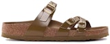 Order (W) Birkenstock Franca Kulit Asli Sandal Sempit 'High Shine Mud Green' 1024249