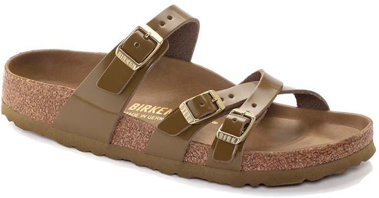 (Women) Birkenstock Franca Natural Leather Patent Narrow Fit Sandals 'High Shine Mud Green' 1024249 Lookbook (Women) Birkenstock Franca Natural Leather Patent Narrow Fit Sandals 'High Shine Mud Green' 1024249