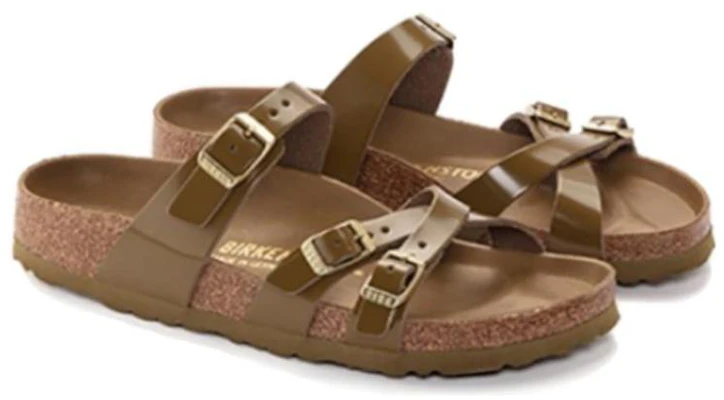 (W) Birkenstock Franca Kulit Asli Fit Sempit Sandal 'High Shine Mud Green' 1024249 Shop (W) Birkenstock Franca Kulit Asli Fit Sempit Sandal 'High Shine Mud Green' 1024249