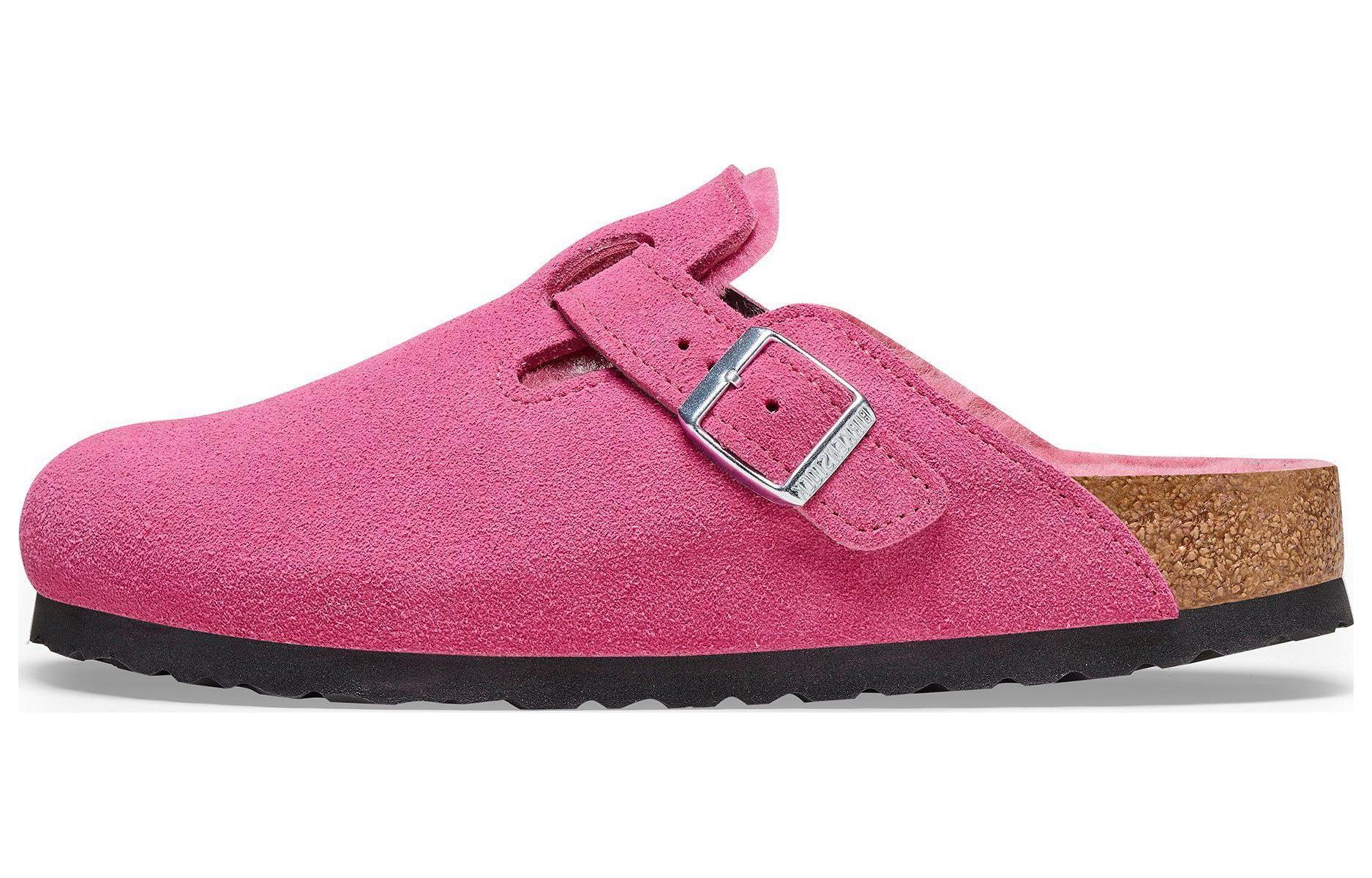 (Women) Birkenstock Fuzzy Clog 'Purple Red Comfort Warmth' 1025521