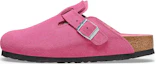 Buy Birkenstock 絨面 舒適保暖絨毛圓頭厚底 包頭拖鞋 女款 紫紅色 常規版