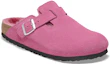Order Birkenstock 絨面 舒適保暖絨毛圓頭厚底 包頭拖鞋 女款 紫紅色 常規版