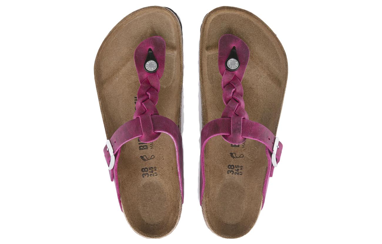 Shop (Women) Birkenstock Gizeh 'Purple Woven Strap' 1024021