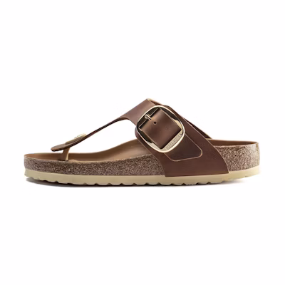(W) Birkenstock Gizeh Big Buckle Oiled Nubuck Cognac