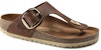 (W) Birkenstock Gizeh Big Buckle Kulit Nubuck Oiled Cognac 1018745