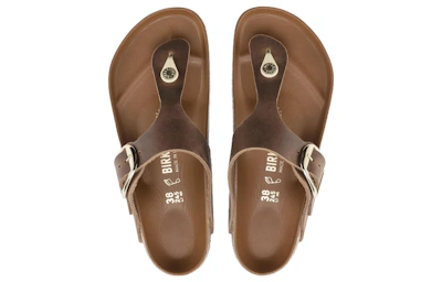 (Women) Birkenstock Gizeh Big Buckle Oiled Nubuck Cognac