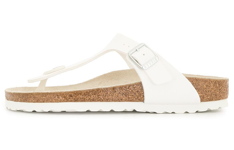 (Women) Birkenstock Gizeh BS 'White Brown' 0043733