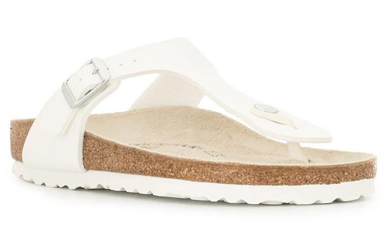 Order (Women) Birkenstock Gizeh BS 'White Brown' 0043733