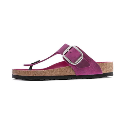 (W) Birkenstock Gizeh Narrow 'Metallic Buckle Purple Red'