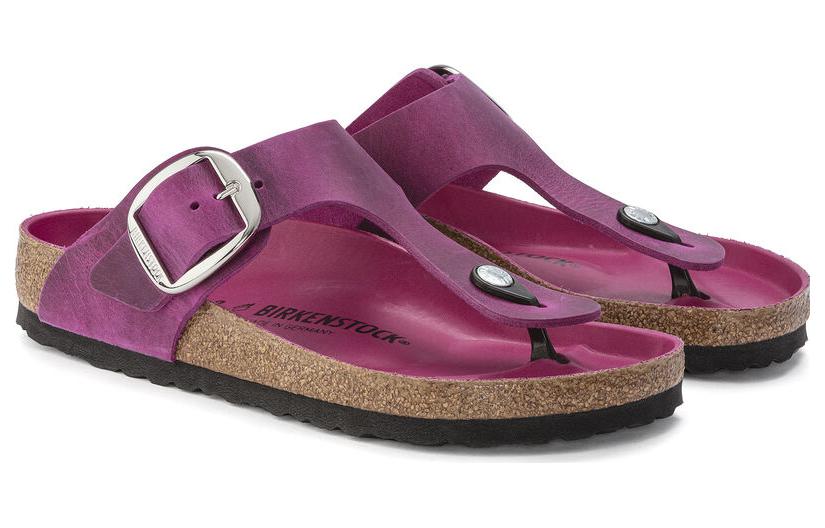 (W) Birkenstock Gizeh Narrow 'Metallic Buckle Purple Red' 圖 3