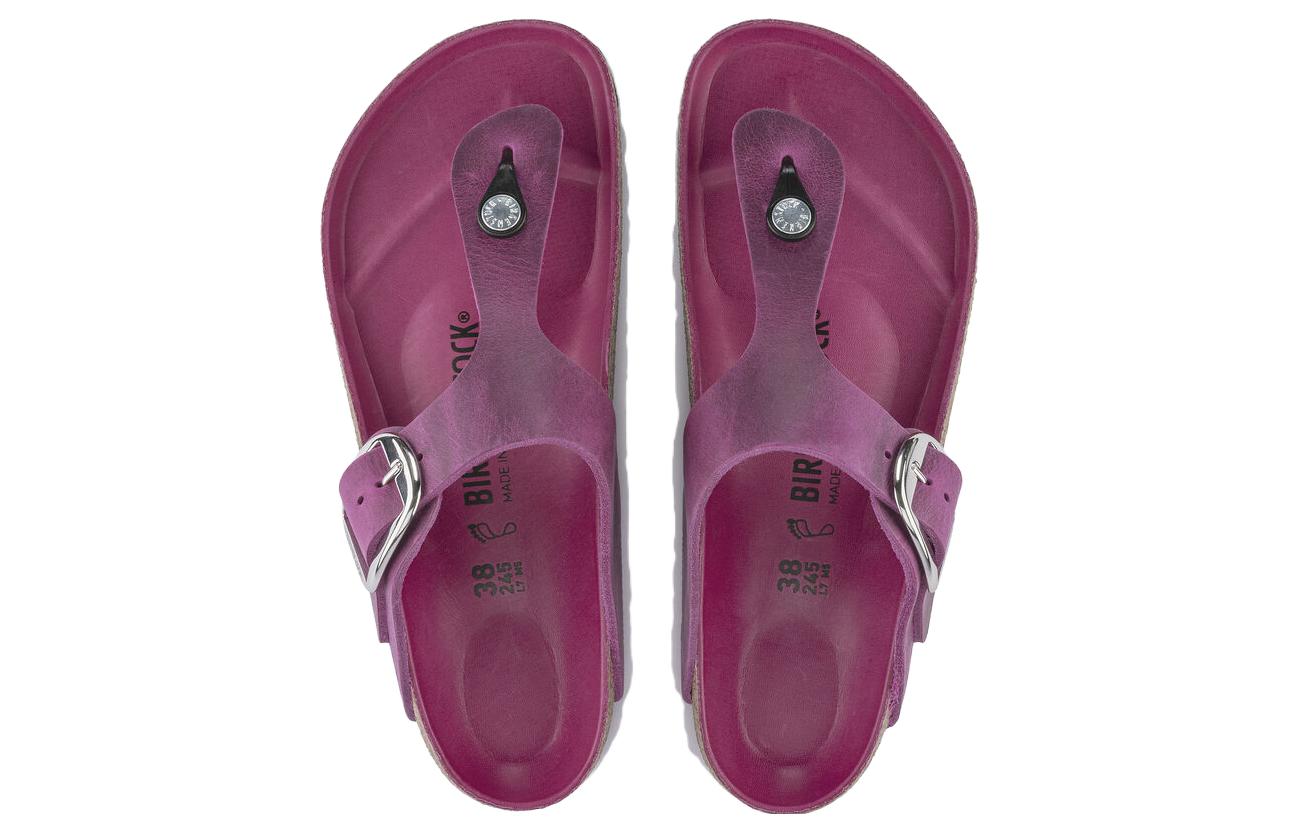 (W) Birkenstock Gizeh Narrow 'Metallic Buckle Purple Red' 圖 4