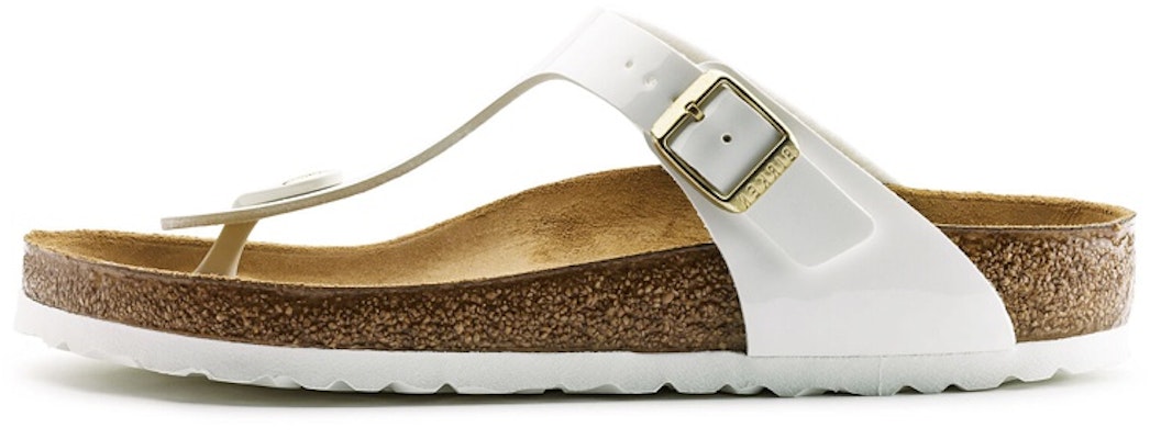 (Women) Birkenstock Gizeh Patent White 1005299 Buy (Women) Birkenstock Gizeh Patent White 1005299