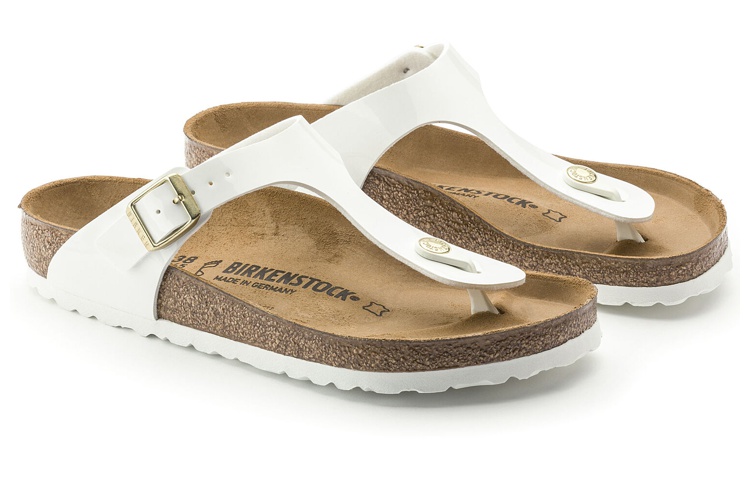 Order (Women) Birkenstock Gizeh Patent White 1005299