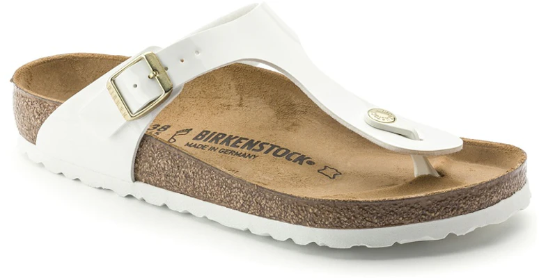 (Women) Birkenstock Gizeh Patent White 1005299 Lookbook (Women) Birkenstock Gizeh Patent White 1005299
