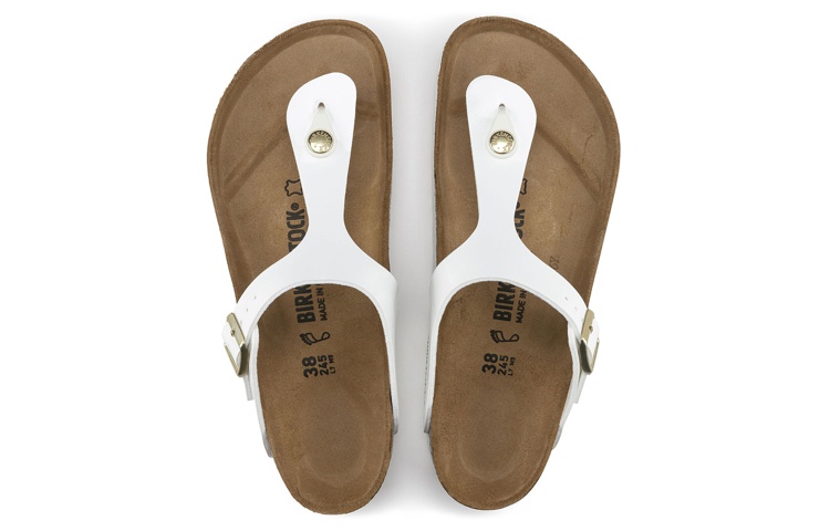 Shop (Women) Birkenstock Gizeh Patent White 1005299