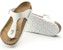 (W) Birkenstock Gizeh Kulit Putih Berkilat 1005299