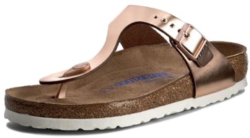 (Women) Birkenstock Gizeh Softbed Metallic Cooper 1005048 (Women) Birkenstock Gizeh Softbed Metallic Cooper 1005048
