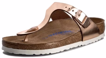 (Women) Birkenstock Gizeh Softbed Metallic Cooper 1005048 (Women) Birkenstock Gizeh Softbed Metallic Cooper 1005048