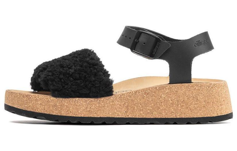 (Women) Birkenstock Glenda 'Black Comfort Wedge' 1020216