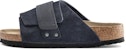 (W) Sandal Birkenstock Kyoto Suede Cowhide Lembut Biru Versi Fesyen Malaysia 1019291