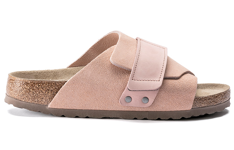 Order (W) Birkenstock Kyoto Serie Weiches Veloursleder Gemütlich Rosa Sandalen 1019722