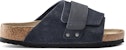 (W) Sandal Birkenstock Kyoto Suede Cowhide Lembut Biru Versi Fesyen Malaysia 1019291