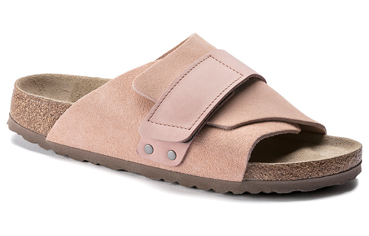 Lookbook (W) Birkenstock Kyoto Serie Weiches Veloursleder Gemütlich Rosa Sandalen 1019722