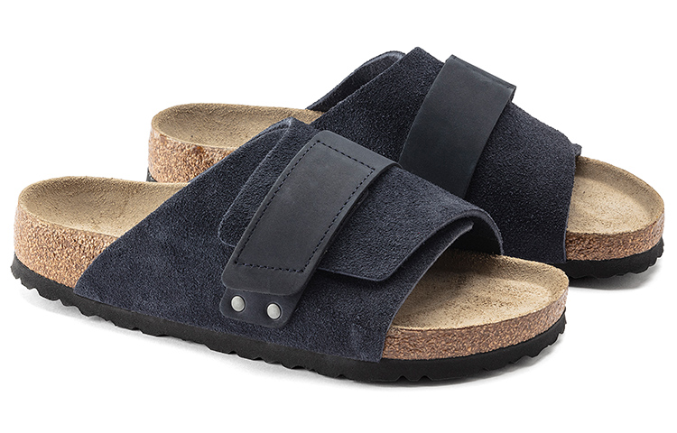 Shop (W) Birkenstock Kyoto Suede Blau Comfortabele Mode Sandalen Heren/Dames. 1019291