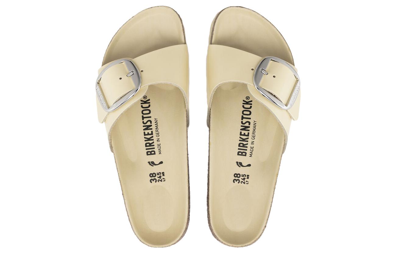 Shop (Women) Birkenstock Leather 'Metallic Buckle - Yellow Fashion Sandal' 1024228