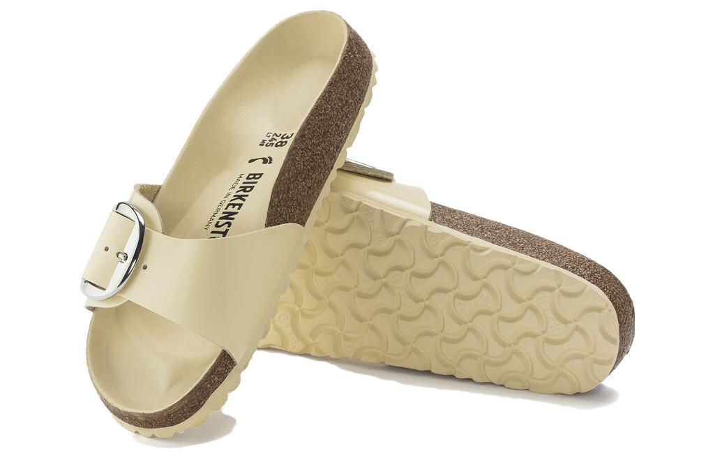 Purchase (Women) Birkenstock Leather 'Metallic Buckle - Yellow Fashion Sandal' 1024228