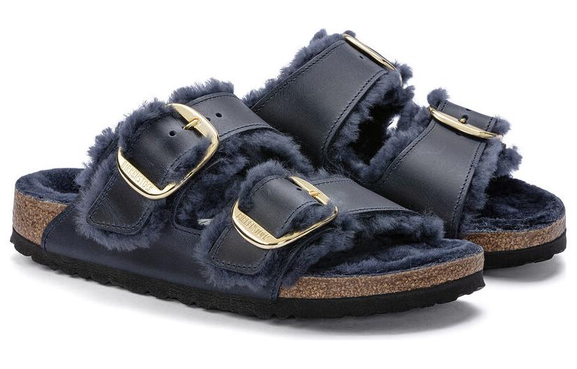 (W) Birkenstock Leather 'Midnight Blue Metal Buckle' 圖 3