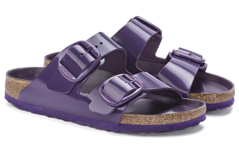 (W) Birkenstock Leather CMFT 'Purple Buckle Slide' 圖 3
