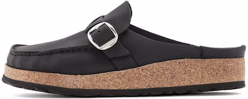 (Women) Birkenstock Leather Comfort Round-Toe Versatile Platform Peep-Toe Slides 'Black Regular Edition' 1024897 (Women) Birkenstock Leather Comfort Round-Toe Versatile Platform Peep-Toe Slides 'Black Regular Edition' 1024897