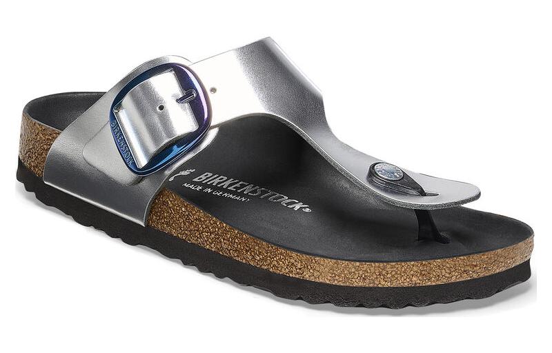 (W) Birkenstock Leather CMFT Round Toe Narrow 'Metallic Buckle Slide' 圖 2