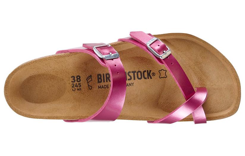 (W) Birkenstock Leather CMFT Slide 'Magenta' 圖 4