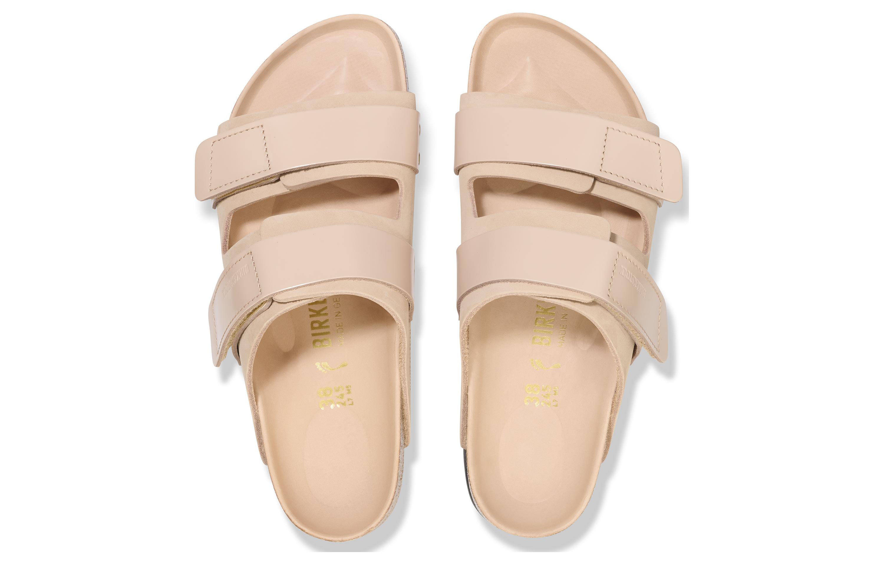 (W) Birkenstock Leather CMFT Thick Sole 'Nude Velcro Slide' 圖 4